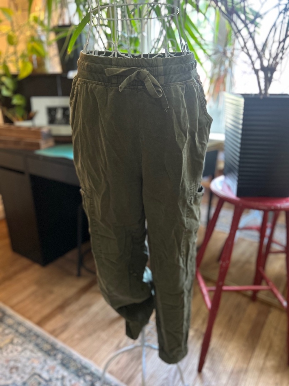 Aerie olive green cargo pants